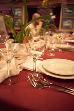 private dining tablescape